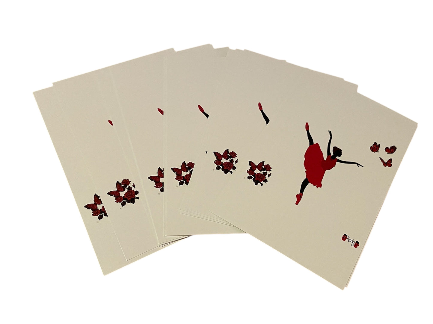 Ballet Rose Art Prints - 4x6 postcard sized