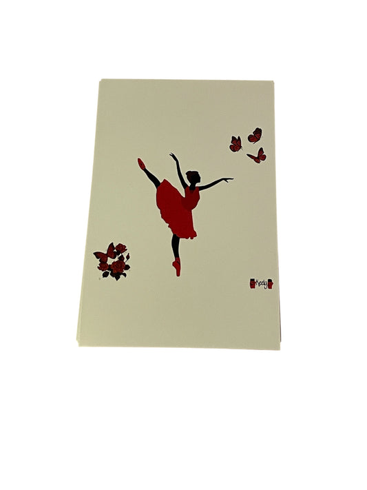 Ballet Rose Art Prints - 4x6 postcard sized